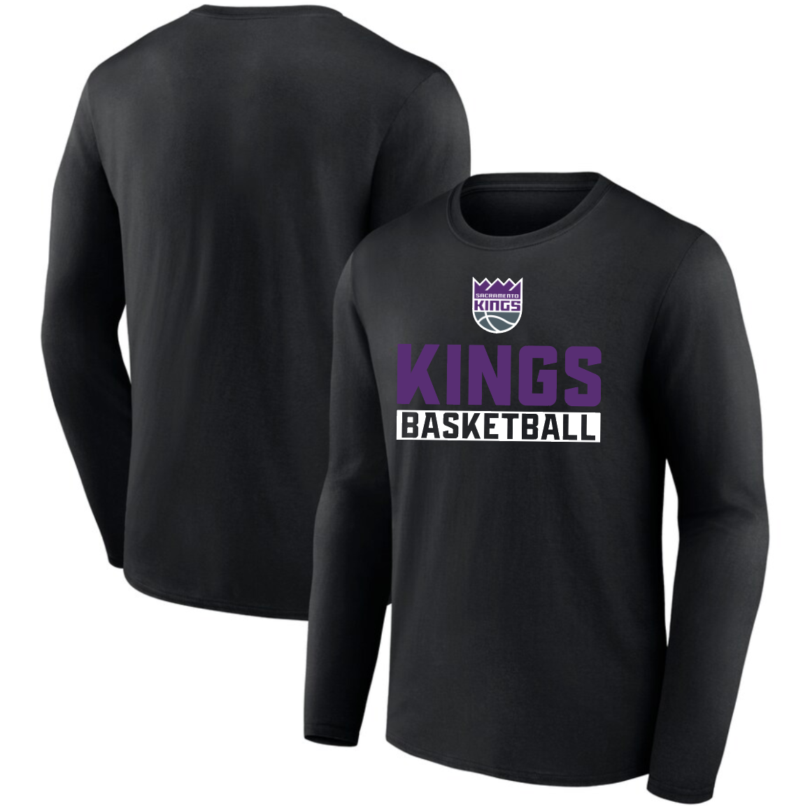 Men's Sacramento Kings Black 2025 Let's Go Long Sleeve T-Shirt